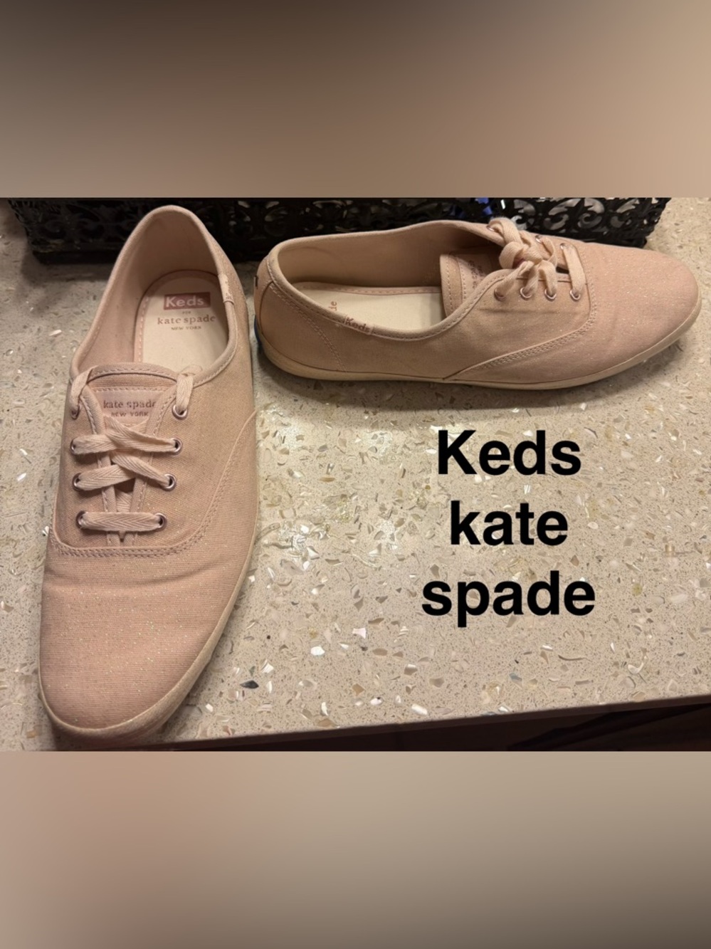 Keds x Kate Spade Pink Canvas Lace-Up Sneakers